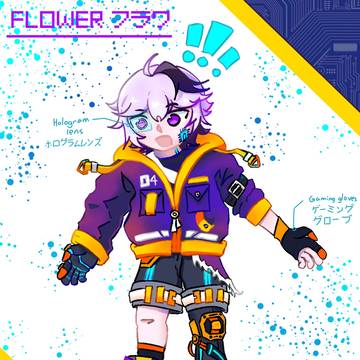 cyberpunk vflower design