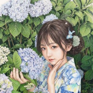紫陽花と