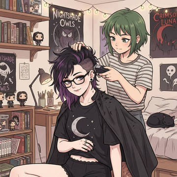 Goth get an haircut, then waifu