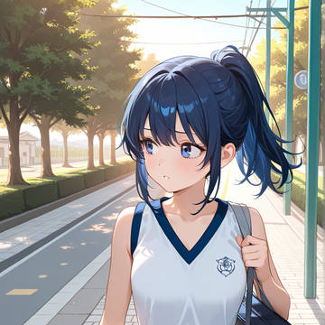 元気のない茶髪少女