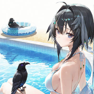 「カラスの巣作り」
