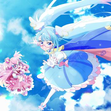 メガネのキュアスカイとキュアワンダフル