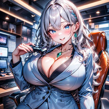 銀髪OLさん121