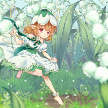 小さな白い花の妖精さん