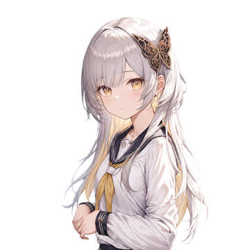 【03】TRPG立ち絵素材 蝶の髪飾りの少女