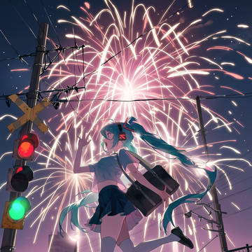 夜の街と初音ミク