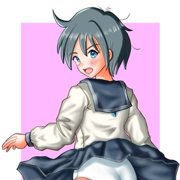 男前な彼女も参る初夏の風。