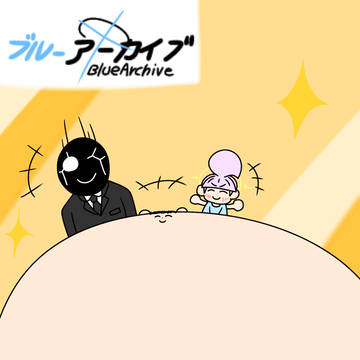 更に設定示唆のシャーレの先生と黒服とちっちゃい不知火カヤちゃん
