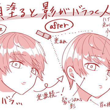 顔塗ると影がばらつく人へ