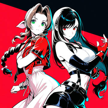 FF7 Aerith & TIfa P5 Style