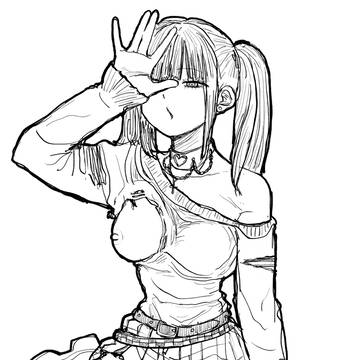片乳首出したサブカル地雷系ちゃん