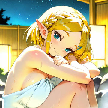 ゼルダと温泉/hot spring with zelda