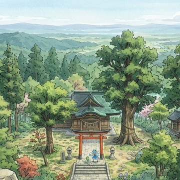 山の中の神社