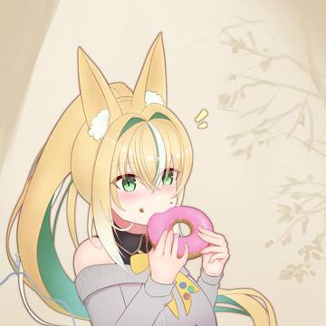 ドーナツ食べる
