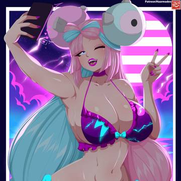Iono swimsuit synthwave
