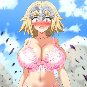【pixivリクエスト】戦闘後に服がはだけて胸が丸見えなジャンヌ