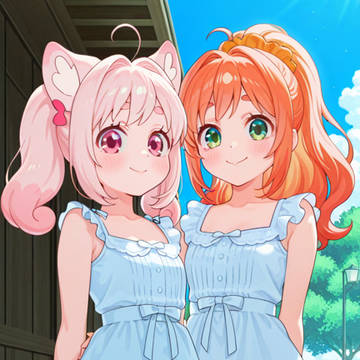 Xina e Kome light clothes