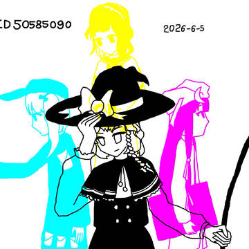 th11 Marisa CMYK th11魔理沙青粉黄黑