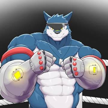 Iron-glove boxer Machgaogamon
