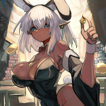 褐色バニー