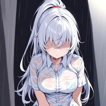 ずぶ濡れ少女