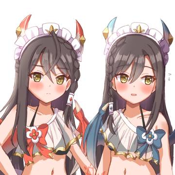 水着をお披露目するリンド&ヴルム