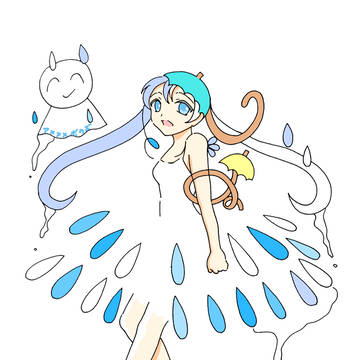 パラパラ雨パーティーだね☆名前は、パラ。