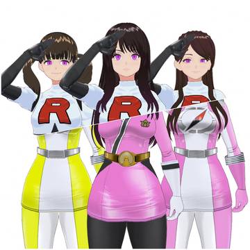 戦隊ヒロイン×ロケット団コス×洗脳・戦闘員化4