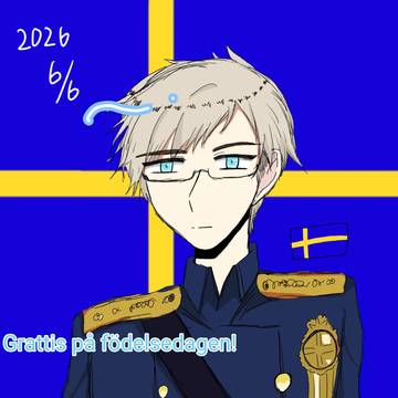 ヘタリア　スウェーデン　生誕絵☕