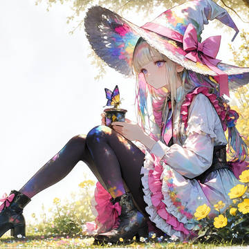 陽だまりに咲く魔女帽(4K)