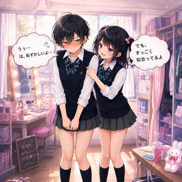 女装制服なのに似合うと言われた