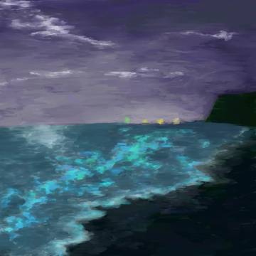 夜光虫の海