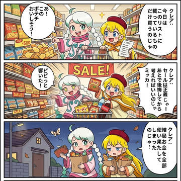 買い物セールですっからかん