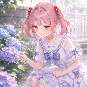 紫陽花ドレス【小波ひめり:AI】