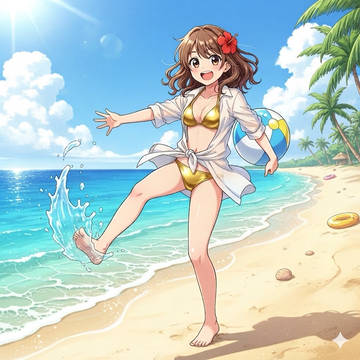 Geminiで生成された ”ハイビスカスお姉さん” 7