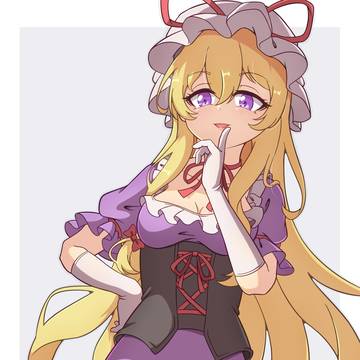口元に指をあてる紫ちゃん