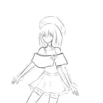 女の子線画