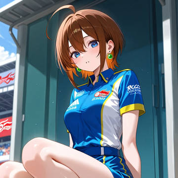 スポーティーで元気なレースチーム風ユニフォーム