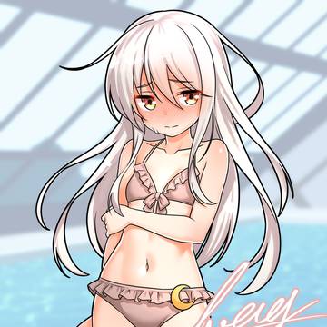 フリフリ水着な菊月
