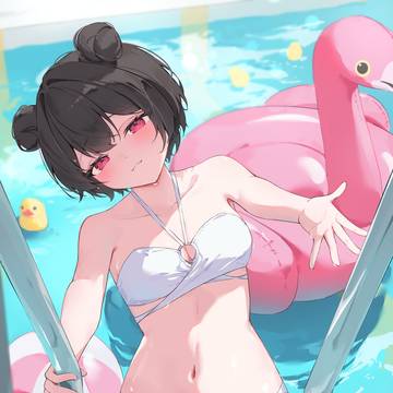 一緒に泳ご...?
