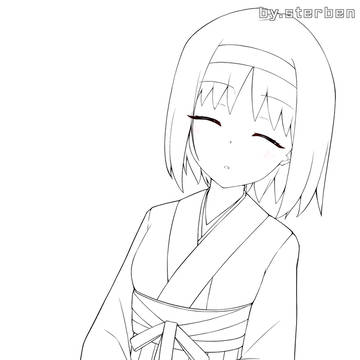 ポケモンFRLG エリカ　線画
