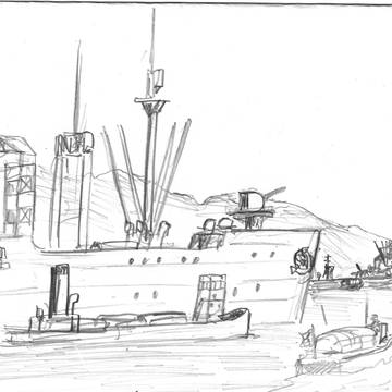 五十音順に艦艇描く