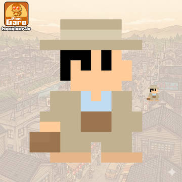 【ドット絵】寅さん風の男