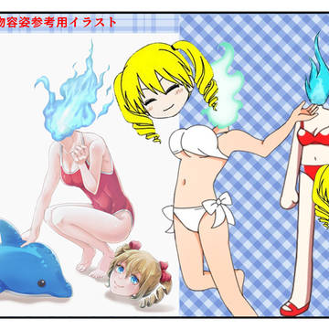 『キャラクター水着＆浴衣イラスト（フル）2026』用作画資料