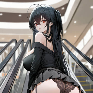 エスカレーター上ってる最中にパンツ見える大鳳ちゃん