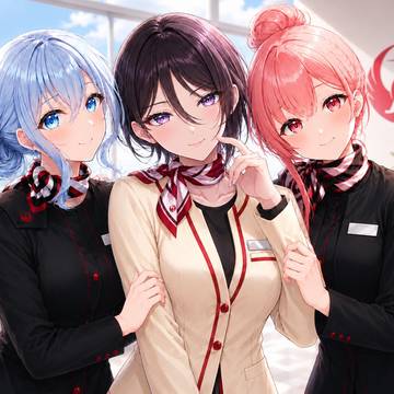 JAL 八潮チーフパーサーと倉田、広町CA 国際線フライト