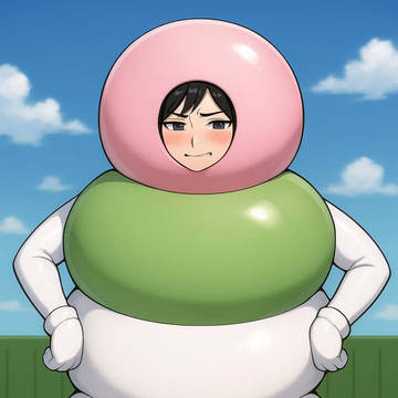 お団子着ぐるみお姉さん