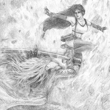 Tifa Fights with Sephiroth