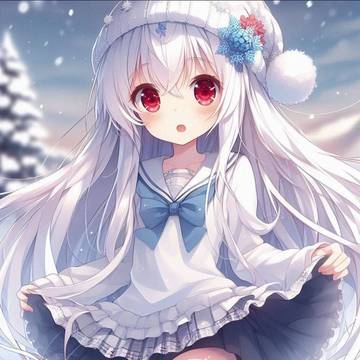 雪原と女の子