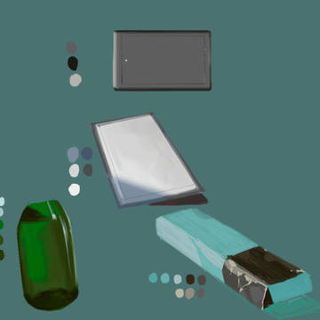 color practice in objects